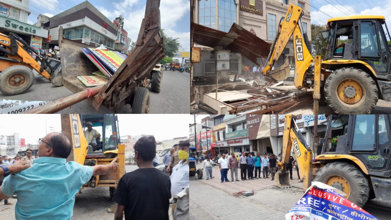 UP: Bulldozer started again on encroachment in Meerut, clash with team of traders