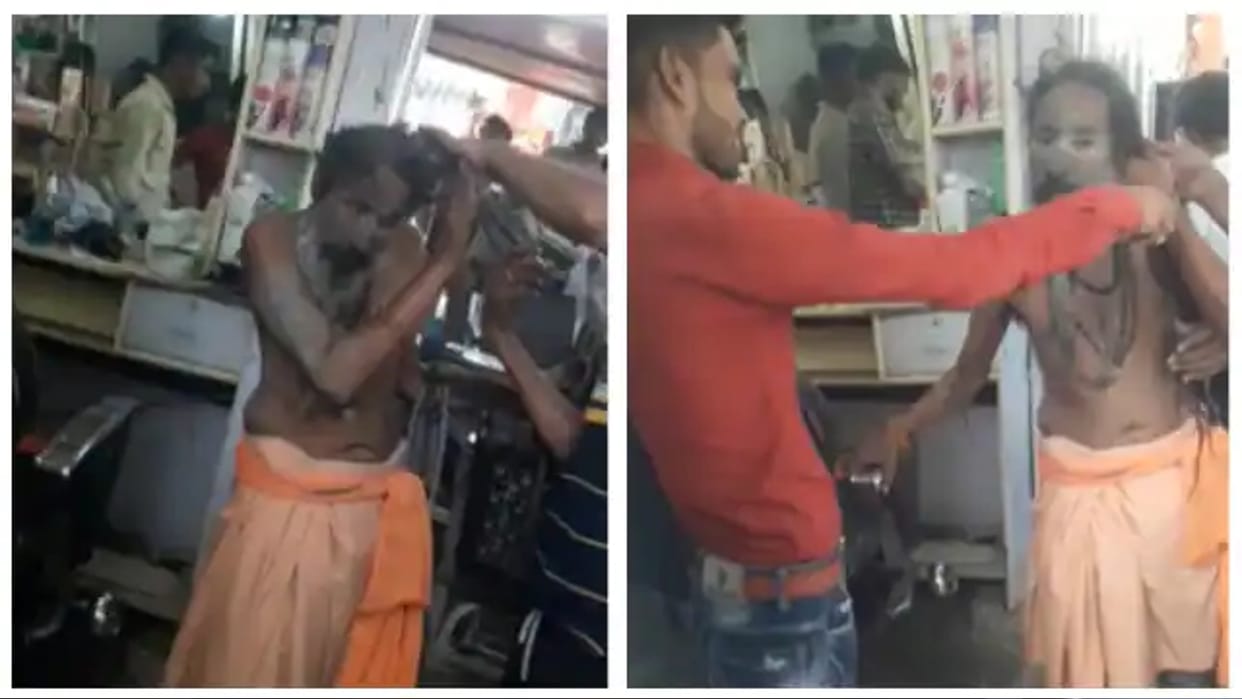 Khandwa: Hair cut after assault with monk, outrage in Hindu organizations, video viral