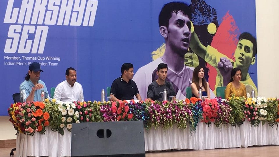 grand welcome to Lakshya Sen who reached Nanihal member of the team that won the Thomas Cup after 73 years
