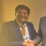 दावोस में विश्व आर्थिक मंच की सालाना बैठक में स्विस व्यापार मंत्री से मिले पीयूष गोयल।