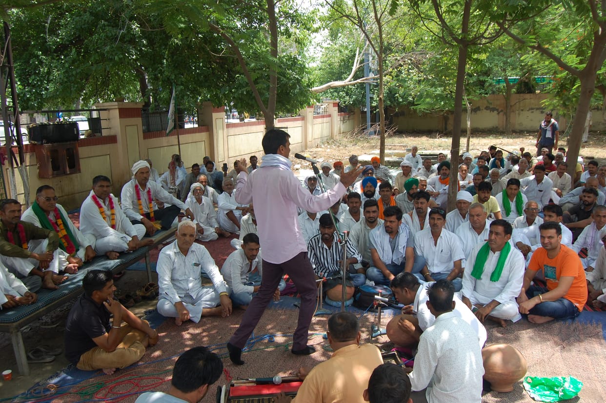 Farmers staged a sit-in in the mini secretariat