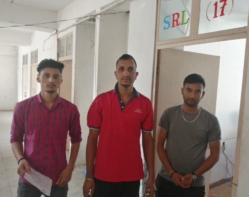 Patients wandering for the test with slips in their hands