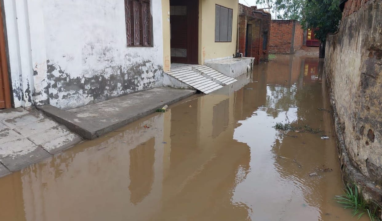 Waterlogging happened in village Gogwan Jalalpur