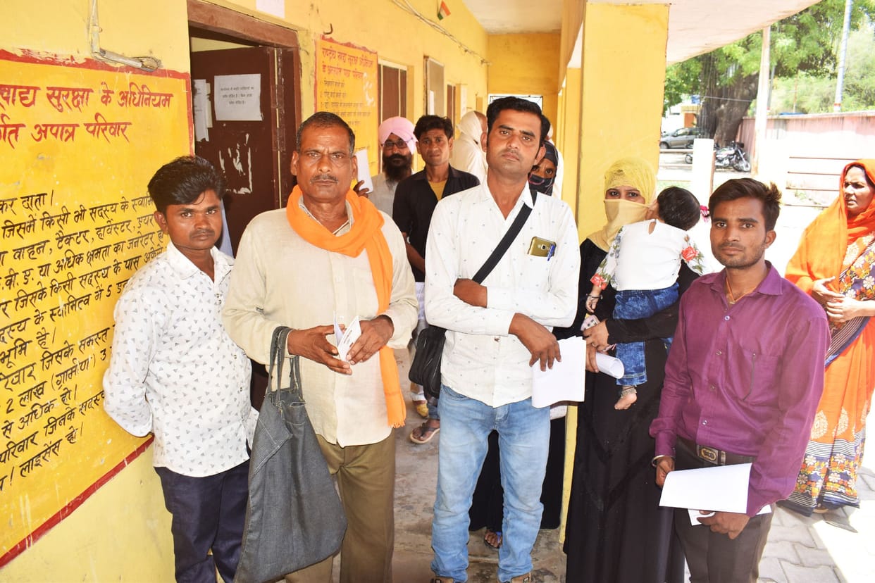 Surrendering the ration card by saying that the income is more and the house is bigger