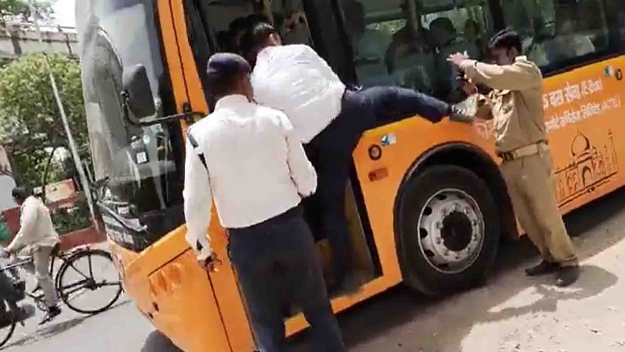 Kanpur: Head constable sacked for kicking e-bus driver