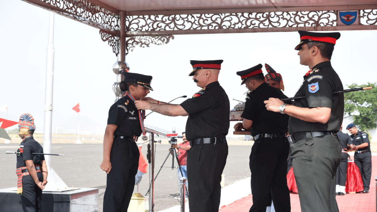 Captain Abhilasha became the first woman combat aviator of the country