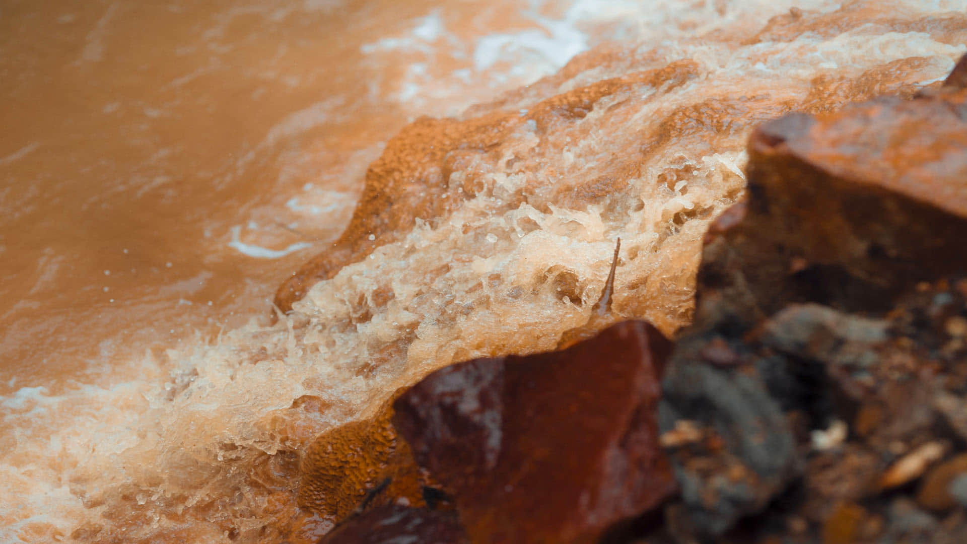 Mystery as river turns orange and kills wildlife becoming 'ecological disaster people in panic slana