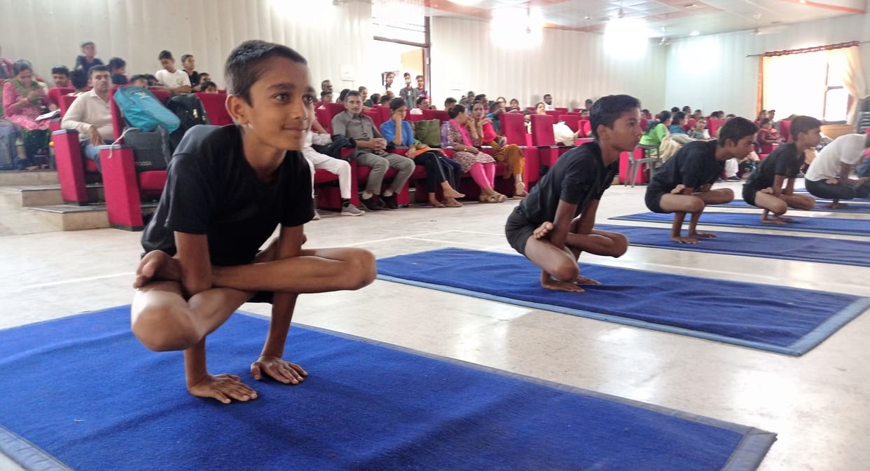 Talent shown in Yoga Olympiad, Kurukshetra