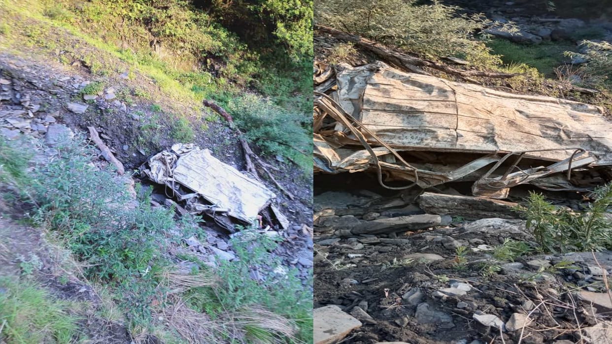 Road Accident Himachal: jeep fell into deep gorge in mandi, four including driver died