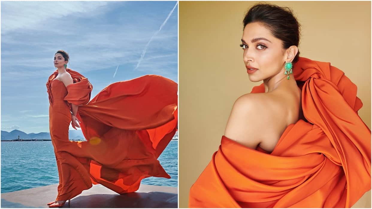Deepika Padukone struggled to walk in her orange gown at the Cannes Film Festival 2022 red carpet