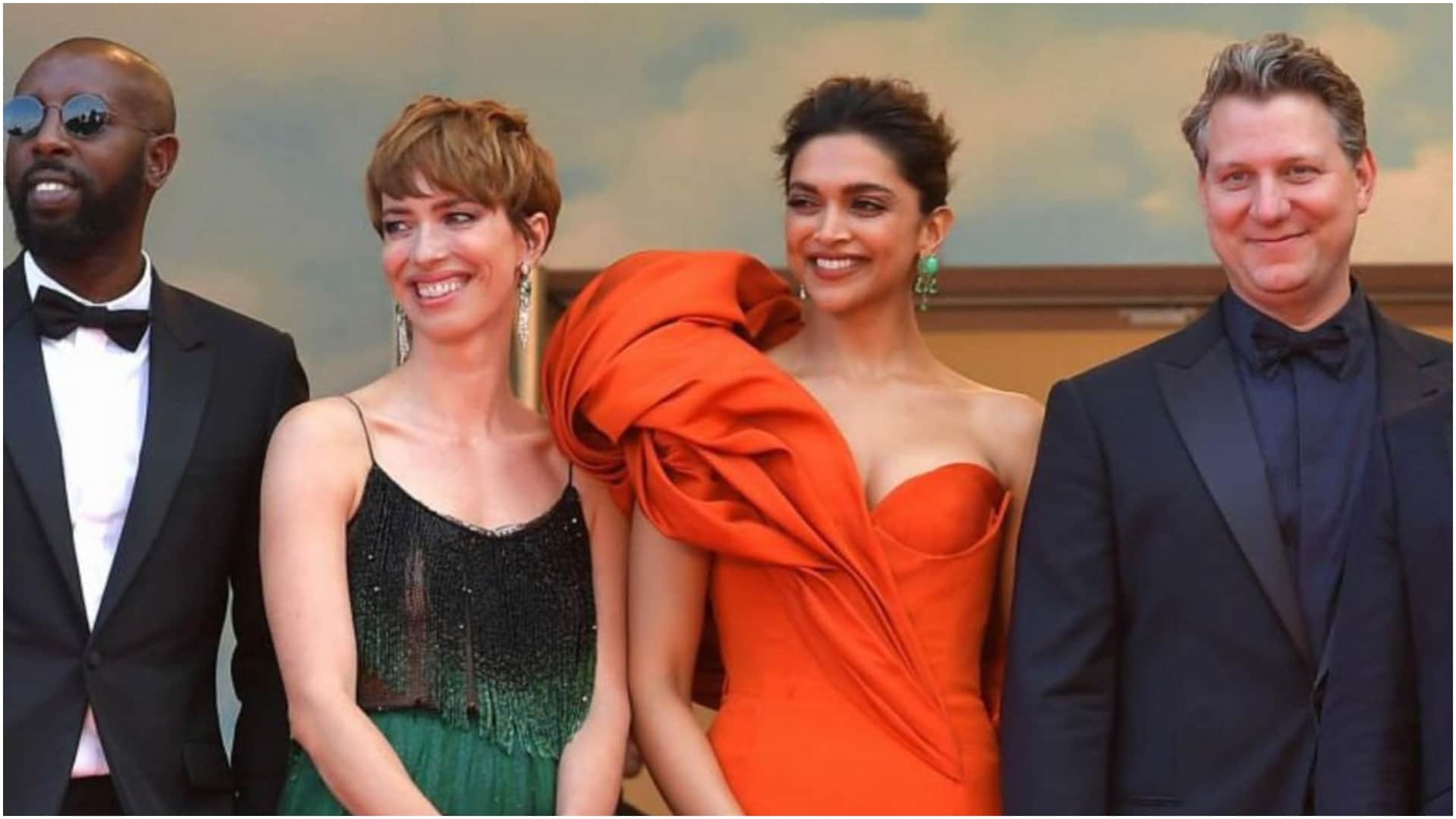 Deepika Padukone struggled to walk in her orange gown at the Cannes Film Festival 2022 red carpet