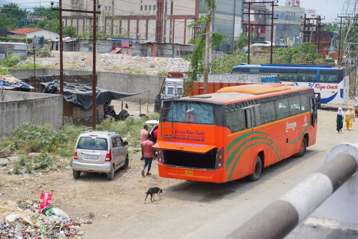 Duggaron's bus stand running at a distance of one kilometer from ISBT