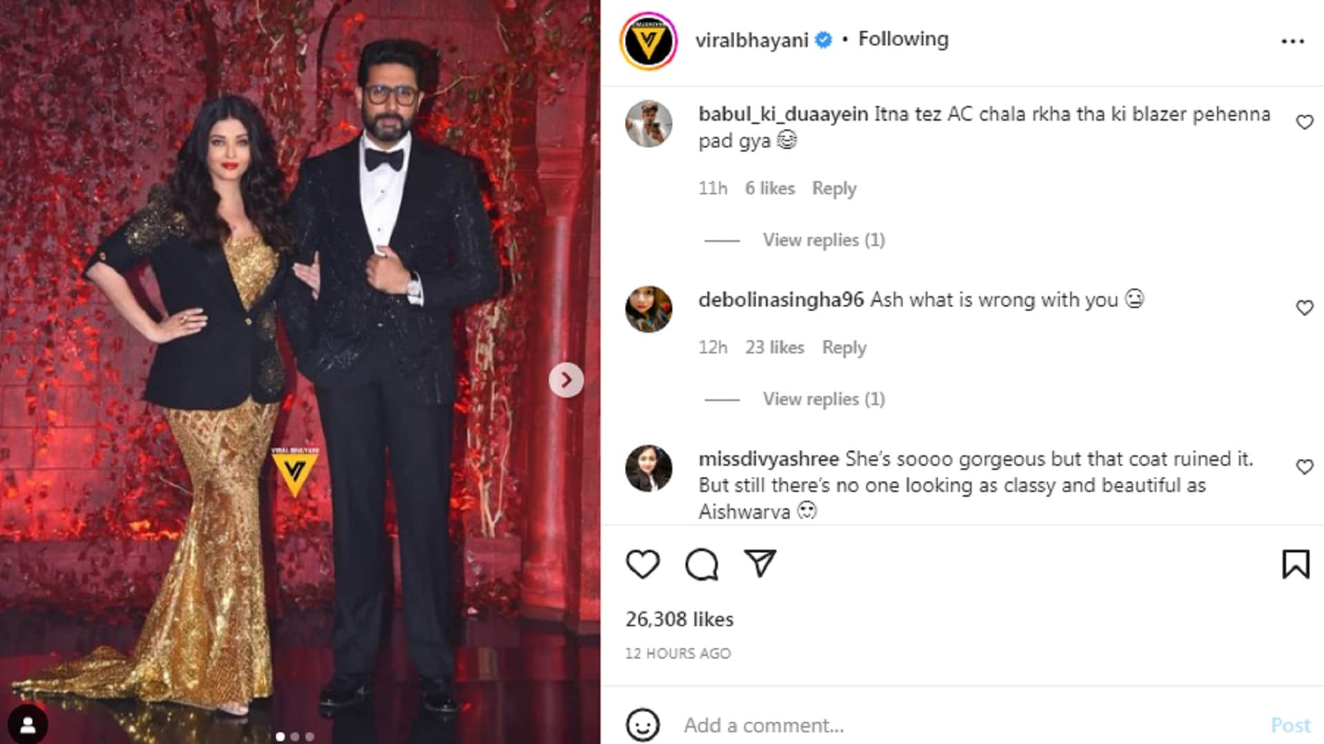 karan johar 50th birthday bash seeing aishwarya rai dressing sense users get troll him