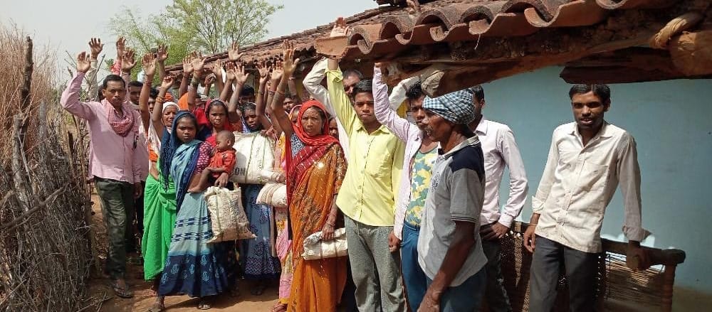 Villagers demonstrated due to non-distribution of ration