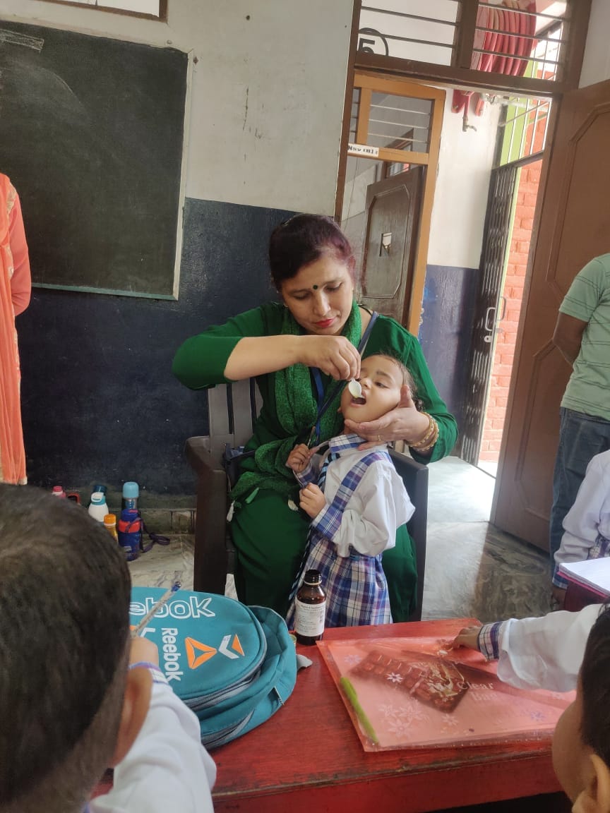 1.20 lakh children in the district took albendazole