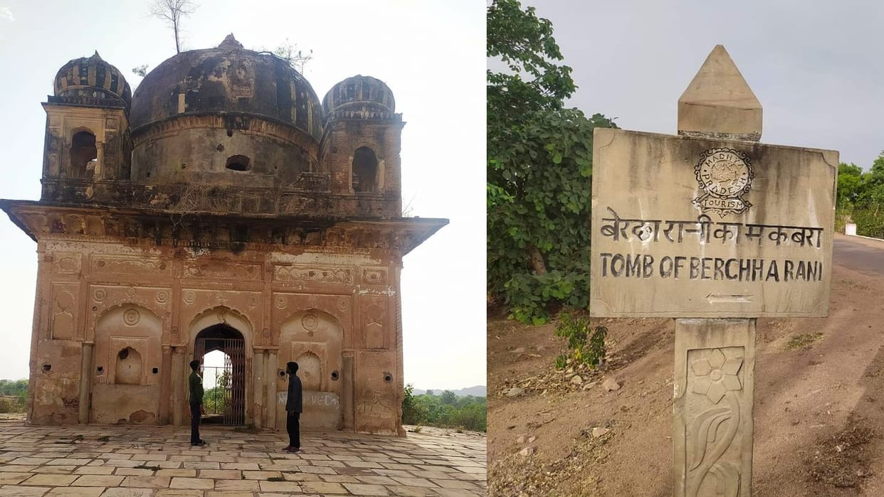 MP News: The tomb of the queen of Chhatrasal, who took iron from the Mughals, is facing unseen bites, ruins become a tourist destination