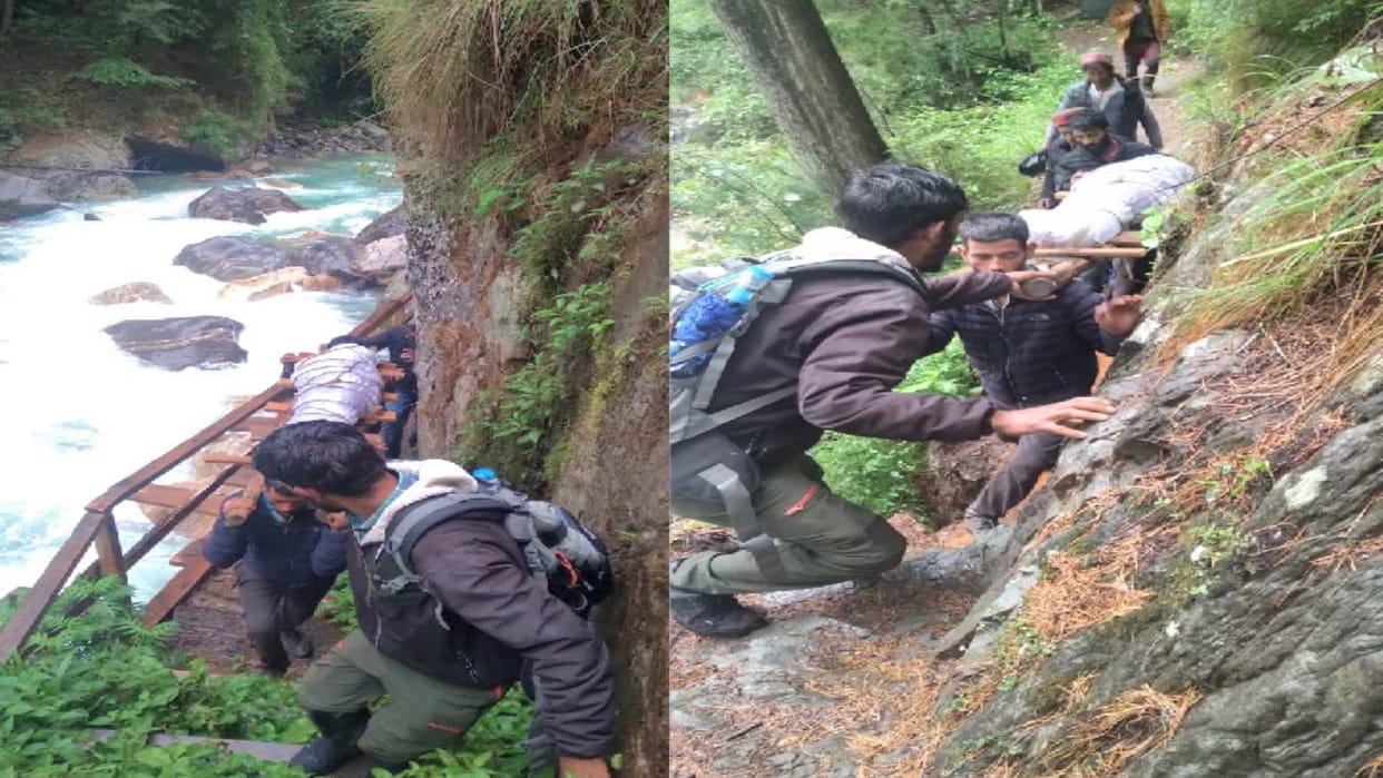 30 villagers Carried the dead body of the dead body of the mother to home for five hours on the cot
