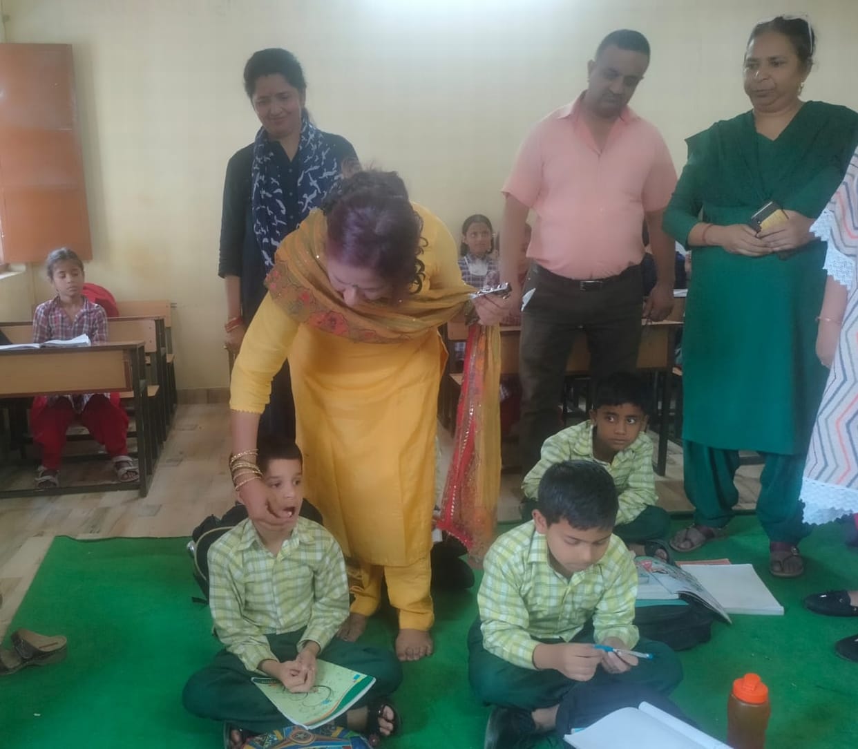 Albendazole tablets given to children in school