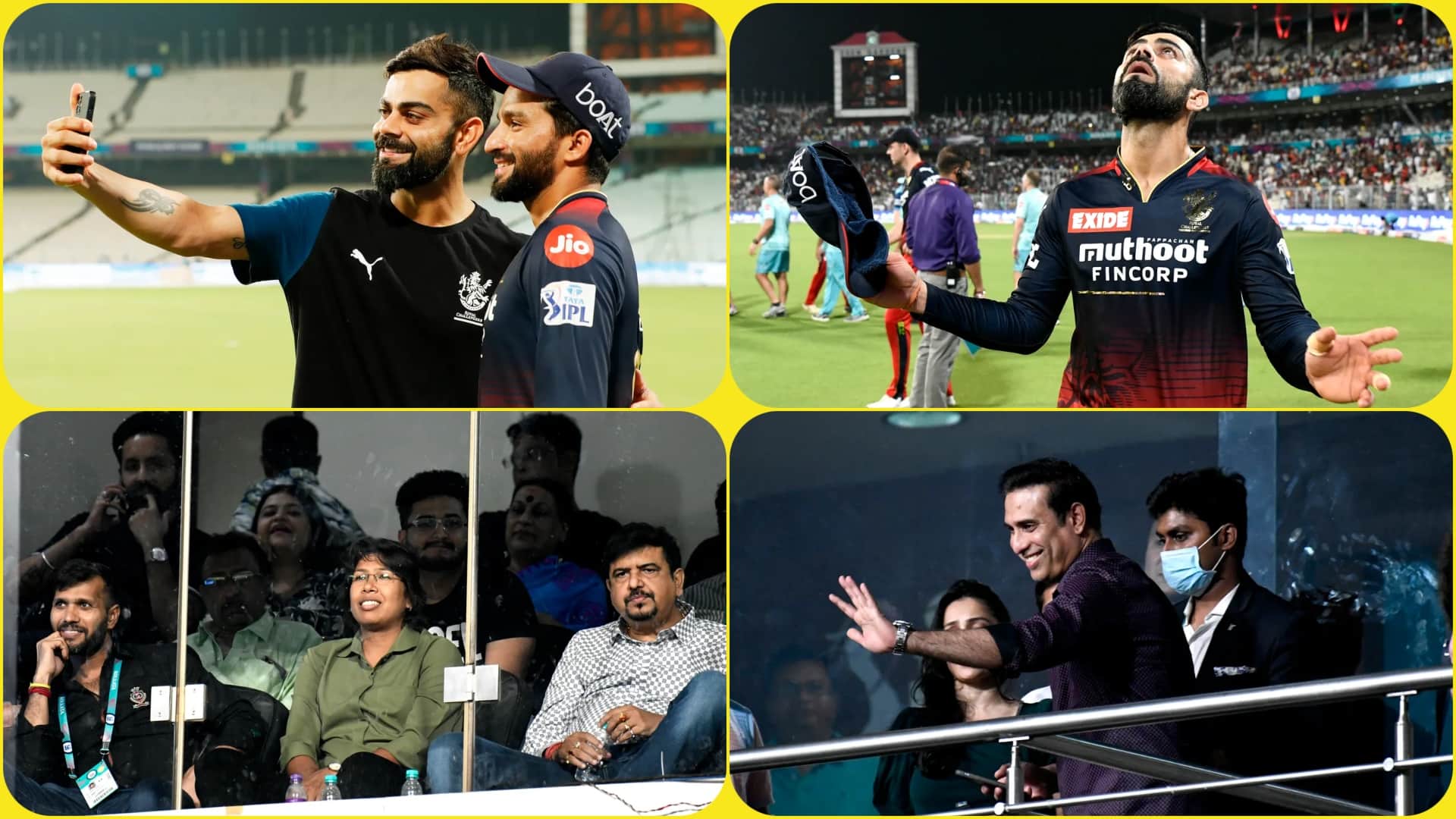 IPL 2022 LSG vs RCB Eliminator Photos: Sourav Ganguly reaction on Virat Kohli four, See Video; Gautam Gambhir was furious after Rahul dropped the catch