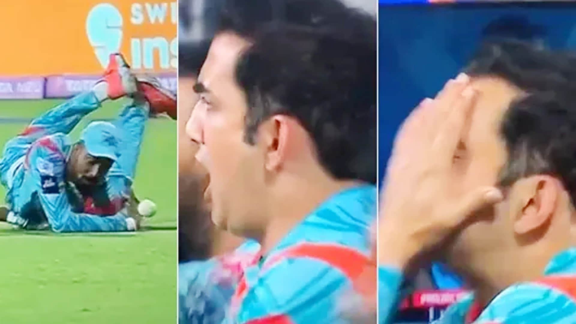IPL 2022 LSG vs RCB Eliminator Photos: Sourav Ganguly reaction on Virat Kohli four, See Video; Gautam Gambhir was furious after Rahul dropped the catch