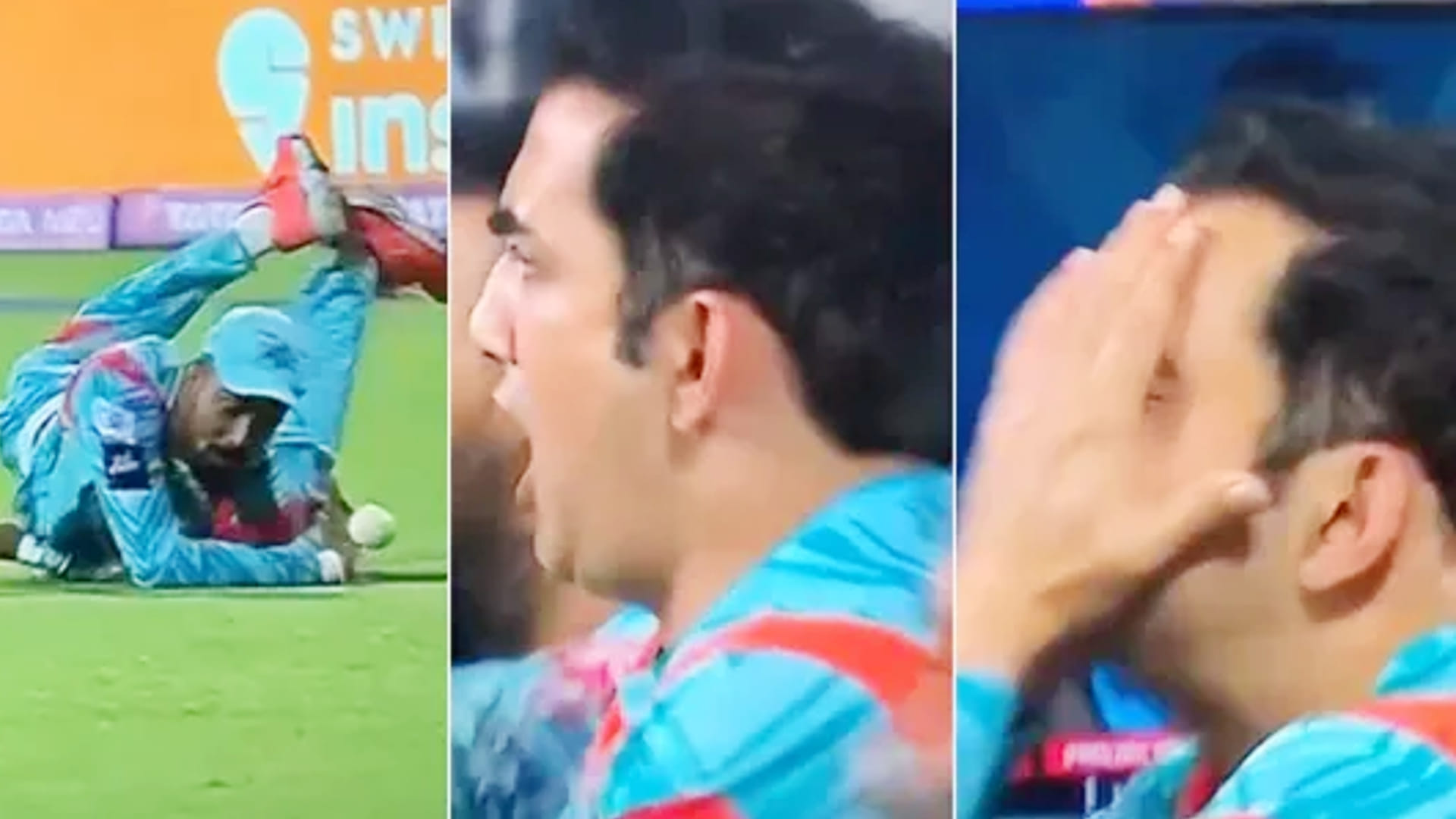 IPL 2022 LSG vs RCB Eliminator Photos: Sourav Ganguly reaction on Virat Kohli four, See Video; Gautam Gambhir was furious after Rahul dropped the catch