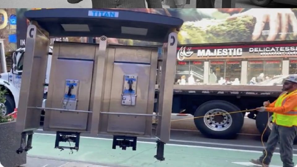 End of an Era Phone-booths end in New York City Kiosks in Times Square