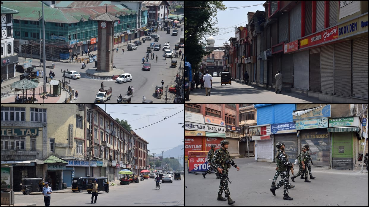 Yasin Malik Sentenced second day Srinagar Some areas closed transport movement continues security forces alert ground condition in photos