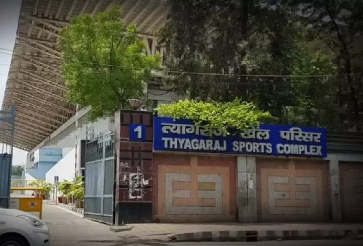 BJP slammed delhi government on row over IAS officer taking dog for evening stroll at thyagraj stadium