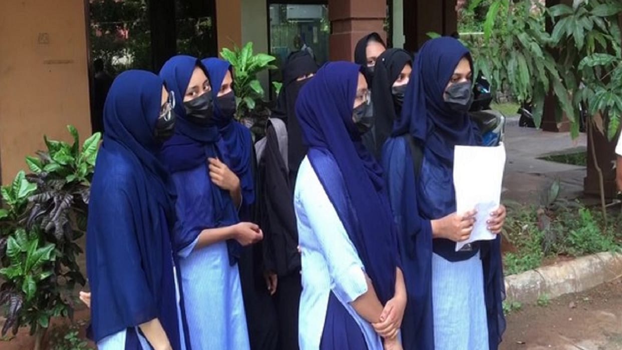 Karnataka Hijab Controversy Row escalates with students approaching DC students wearing it barred entry into college campus