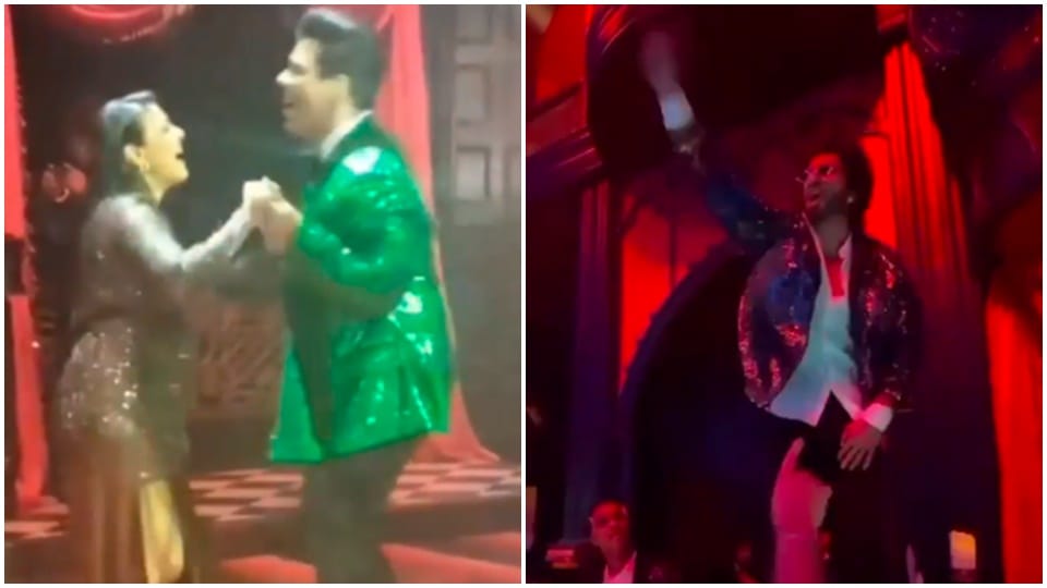 karan johar birthday party dancing videos Viral of shahrukh khan kajol and ranveer singh