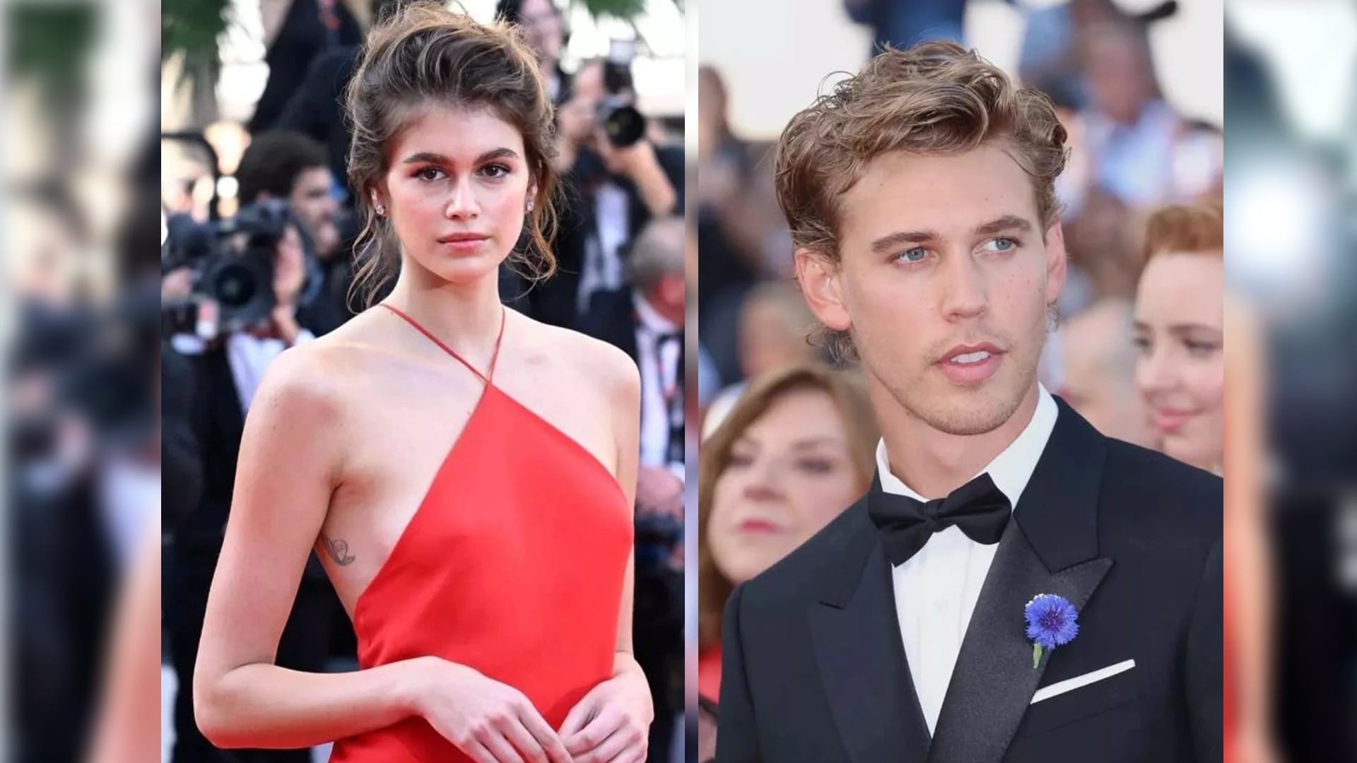 cannes film festival 2022 american kaia gerber kissed actor boyfriend austin butler at cannes red carpet