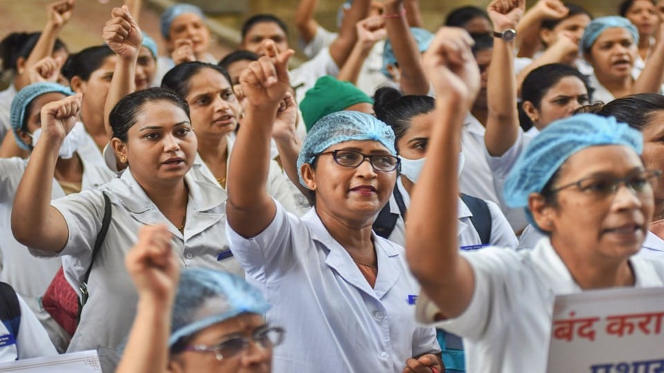 Maharashtra Over 15000 nurses of state-run hospitals go on strike over outsourcing of recruitment