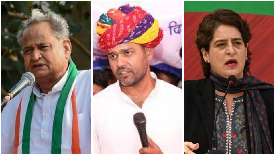 Is Sports Minister Chandanas tweet part of CM Gehlot pressure politics Rajya Sabha Chunav Priyanka Gandhi