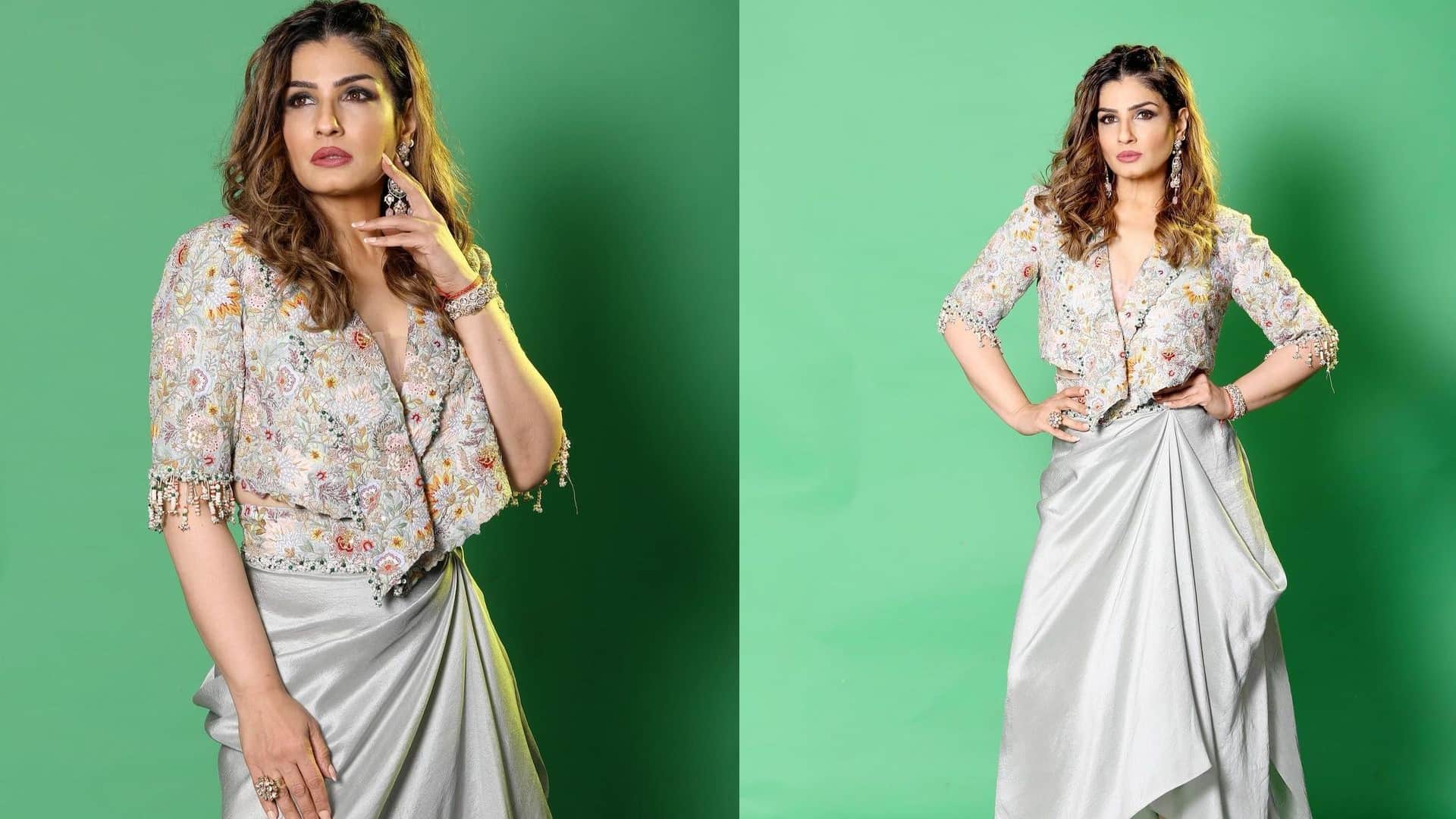 Raveena Tandon shares latest pictures in Indo Western look fans says aaj bhi wahi swag