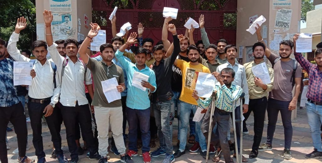Students protest against skipping exams