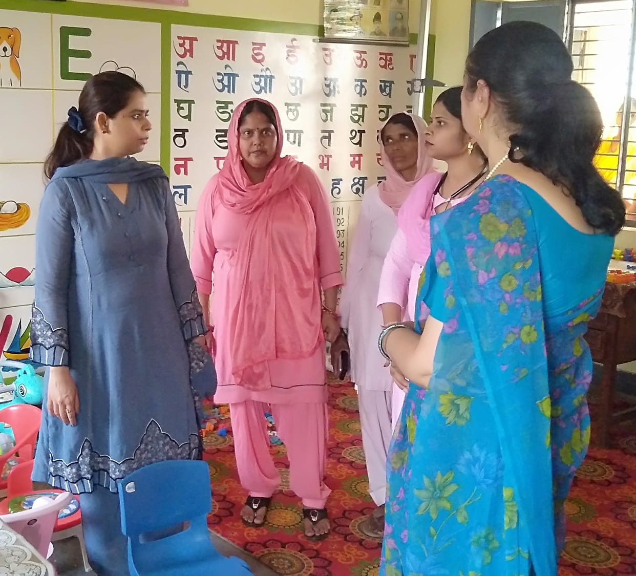 DM inspected Anganwadi centers