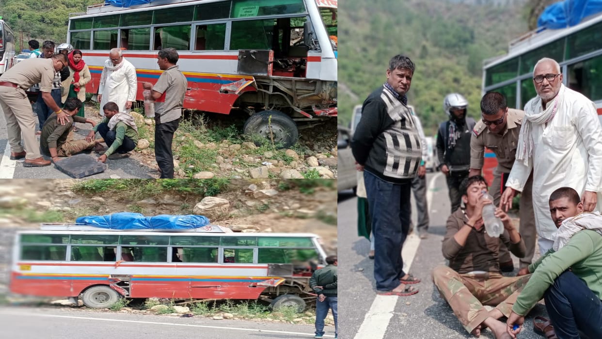 Bus accident on Rudraprayag Gaurikund Highway, 28 pilgrims going to Badrinath injured