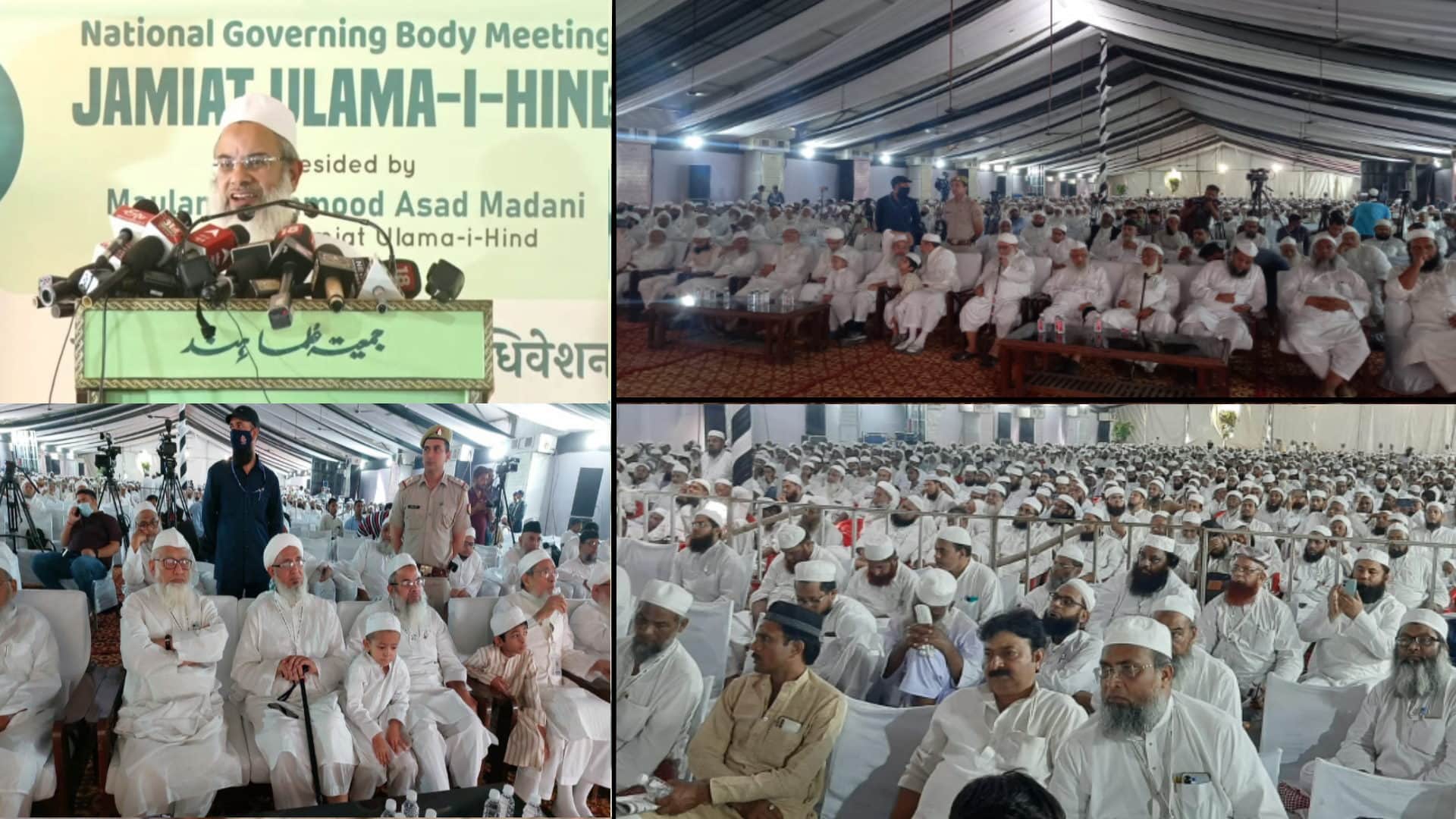 Deoband Photos: Mehmood Madani got emotional on stage, said he made a stranger in his own country