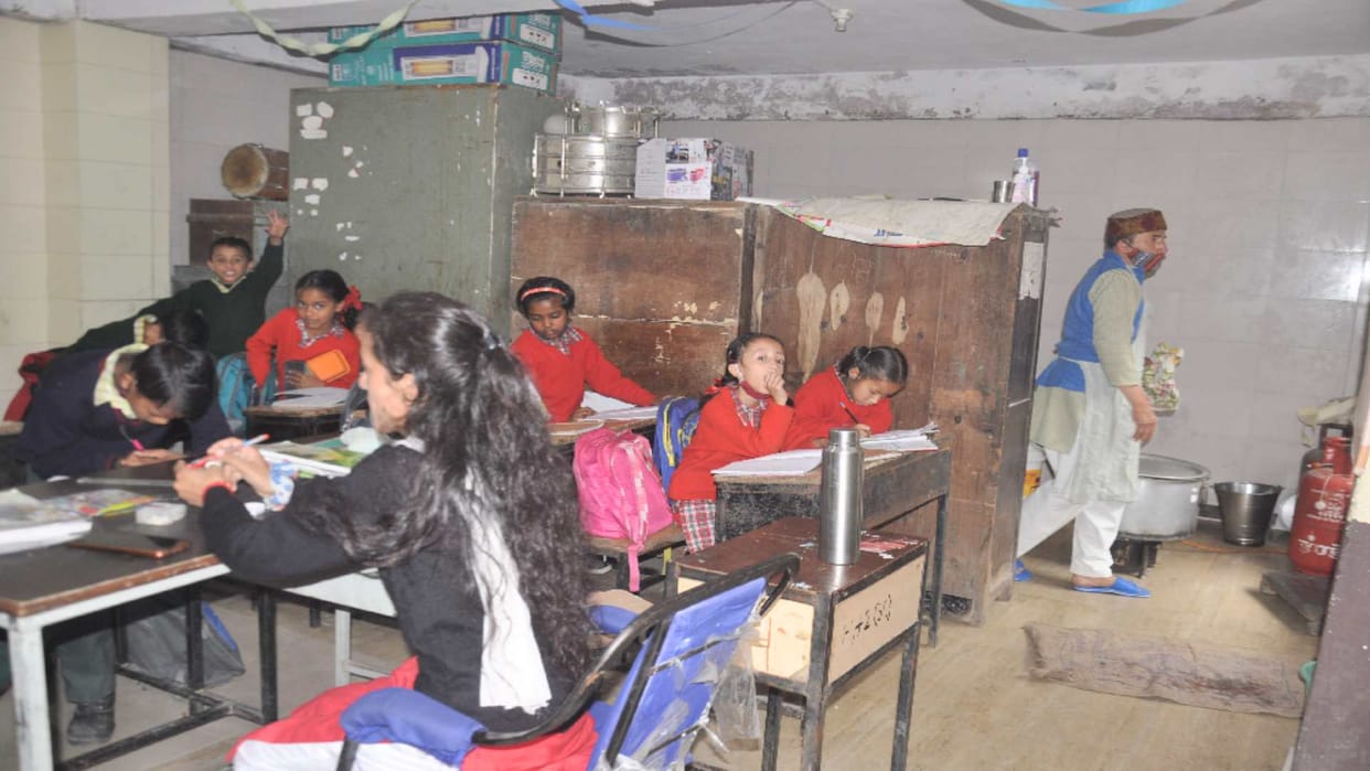Kasumpti Primary School: how children remember the lesson, mid day meals are cooked in the classroom itself