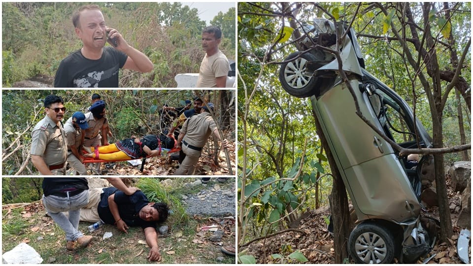 car falls into 100 meters deep gorge in laladhungi uttarakhand two dead