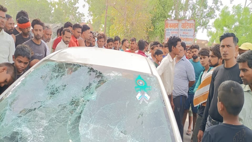Four people out on morning walk trampled by a speeding car one died in agra