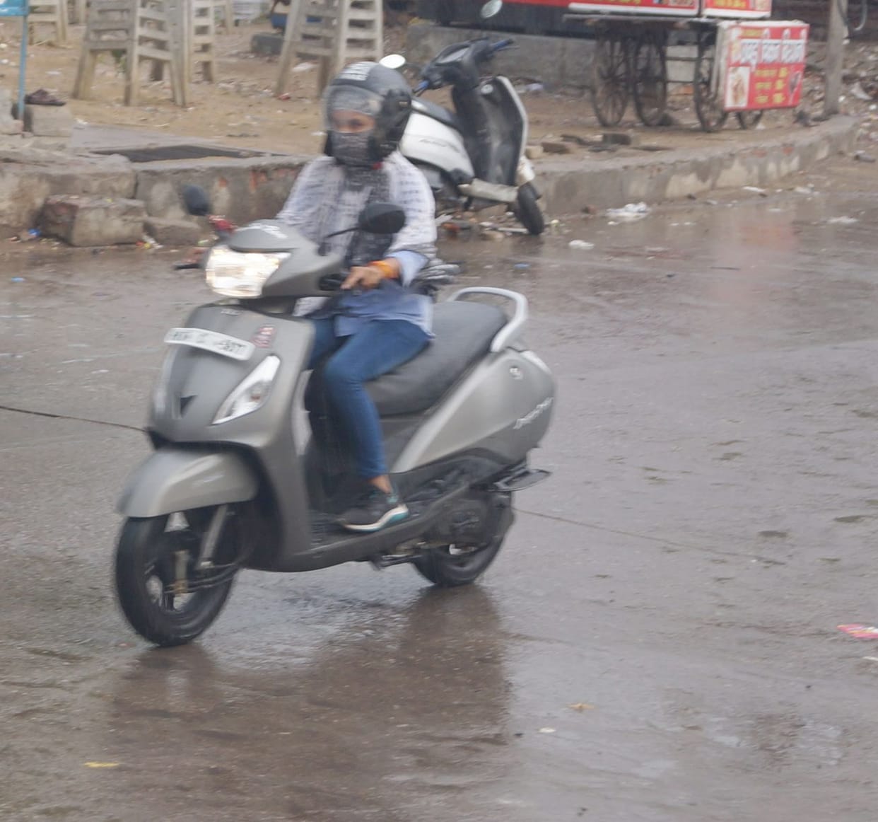 The mood of the weather changed, the rain brought relief from the heat