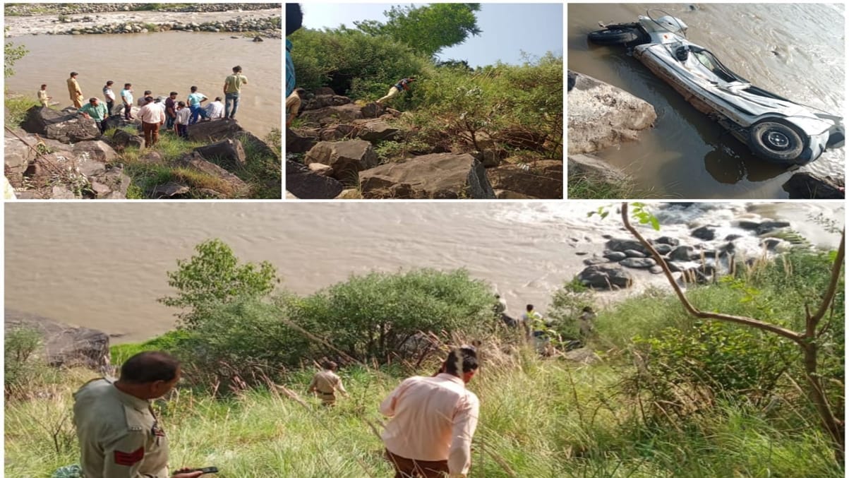 Poonch Accident Car fell into river one traffic policeman killed five persons injured including 7 year old girl