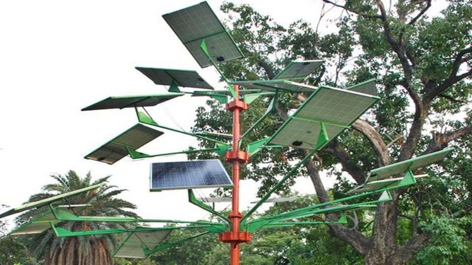 Odisha Students of Berhampur Industrial Training Institute develops solar tree