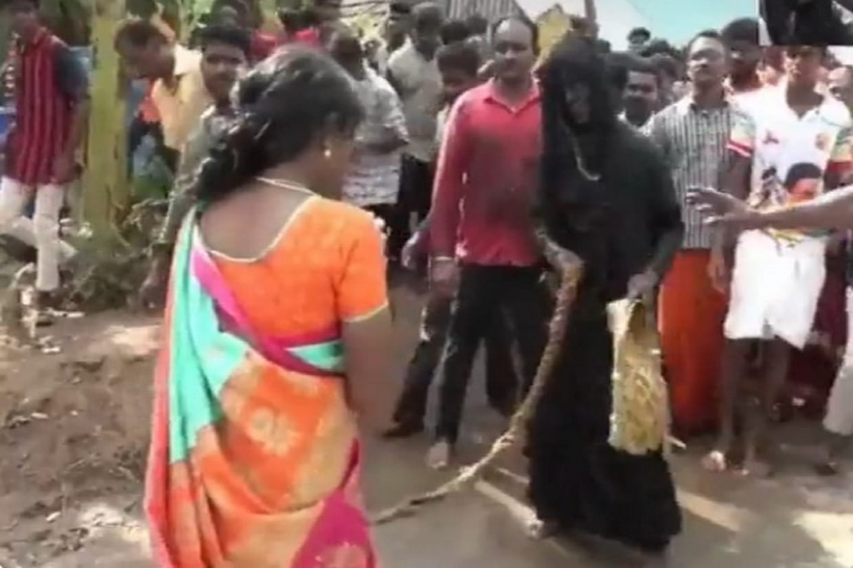 Woman thrashed with whip in Tamil Nadu