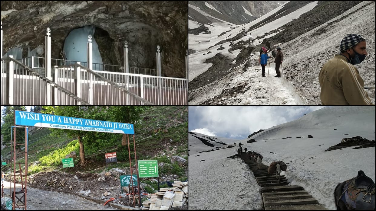 Amarnath Yatra 2022 work of repair and snow removal on the Yatra route is going fastly soon it will be cleared security arrangements tights