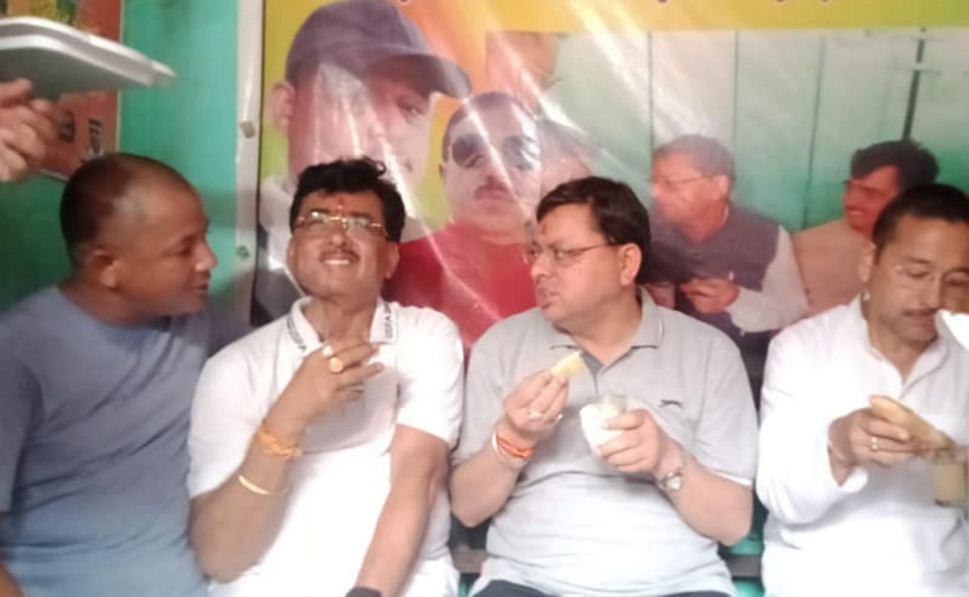 CM Pushkar Singh Dhami on a two-day visit to Rudraprayag discussed with people chai par Charcha
