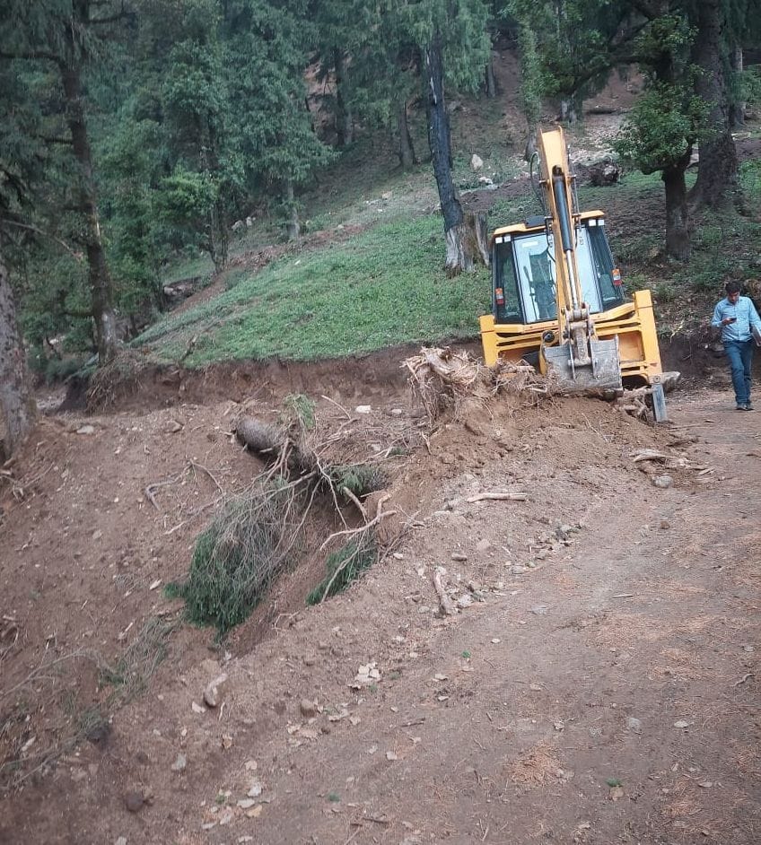 mandi news, himachal news, accused of taking road, forest land nachan gholan, lota pokher