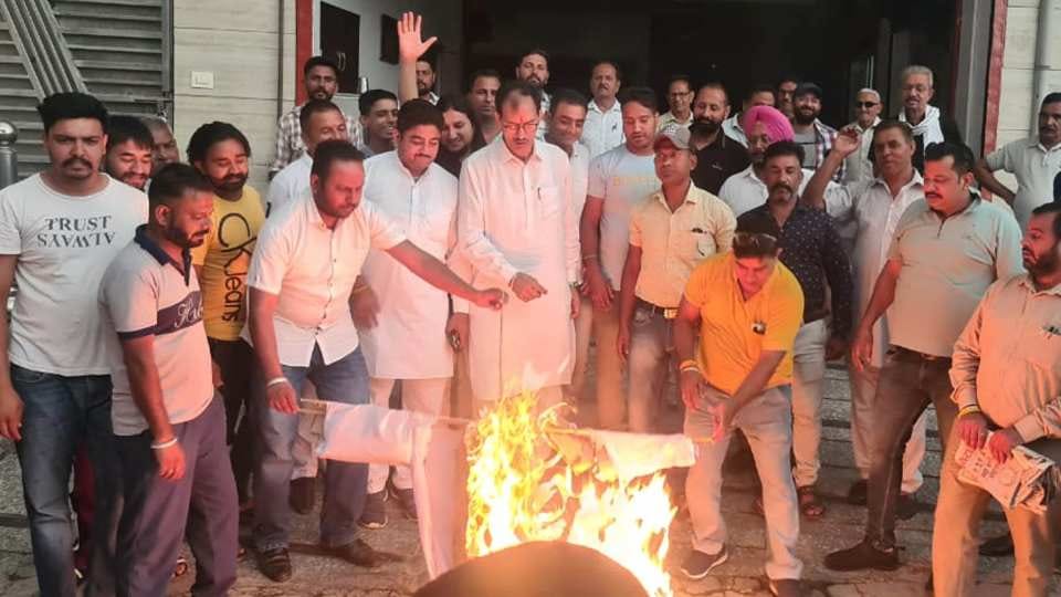 Congress protest against murder of Sidhu Muse Wala