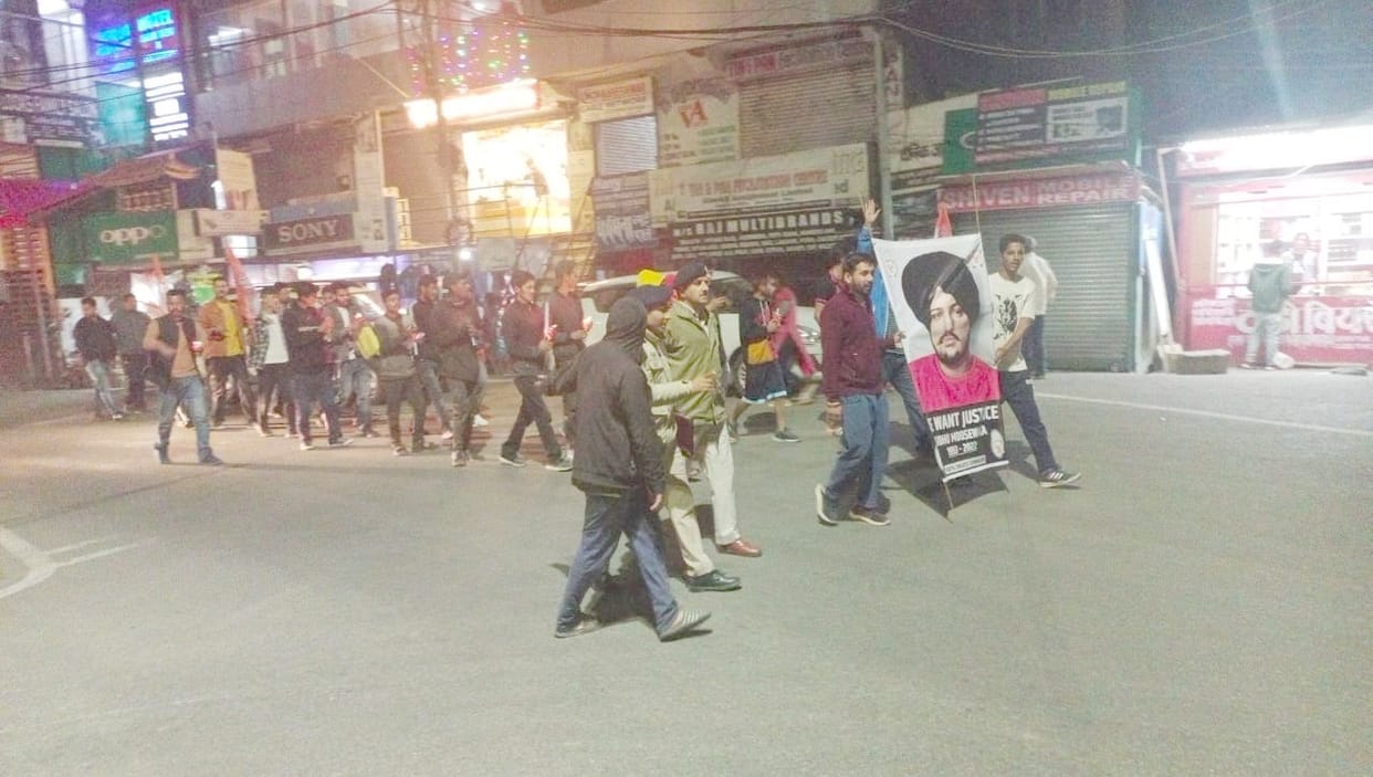 youth congress candel march in rekanpeo